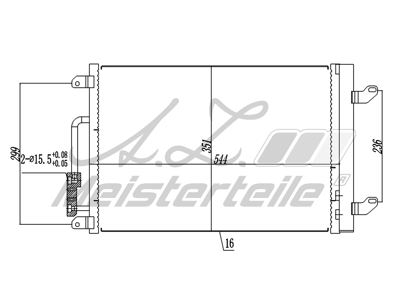 Condenseur, climatisation A.Z. Meisterteile AZMT-45-030-1572