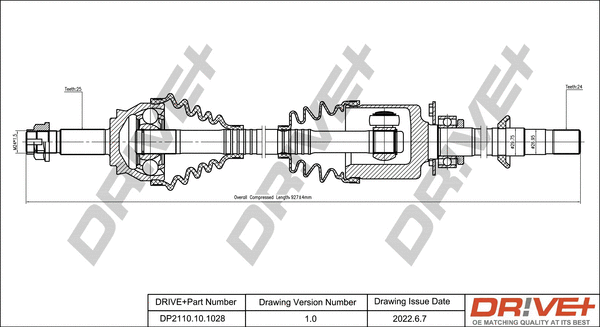 Arbre de transmission Dr!ve+ DP2110.10.1028
