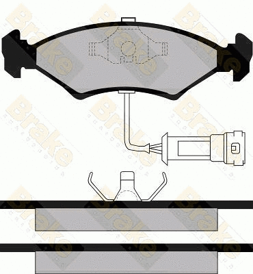 Kit de plaquettes de frein, frein à disque Brake ENGINEERING PA344