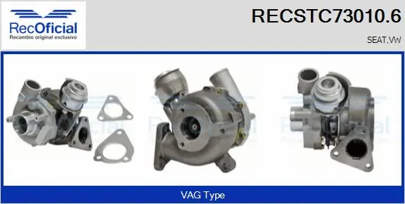 Turbocompresseur, suralimentation RECOFICIAL RECSTC73010.6