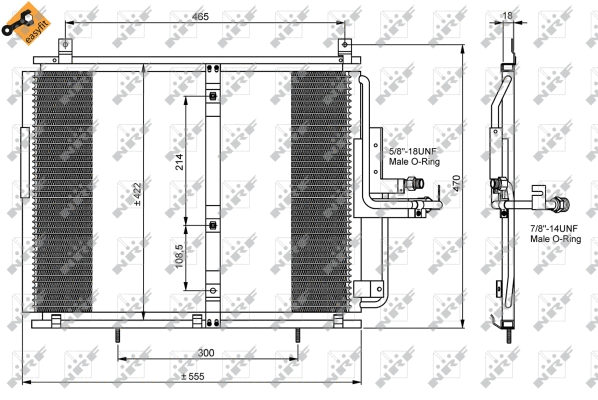 Condenseur, climatisation NRF 35244