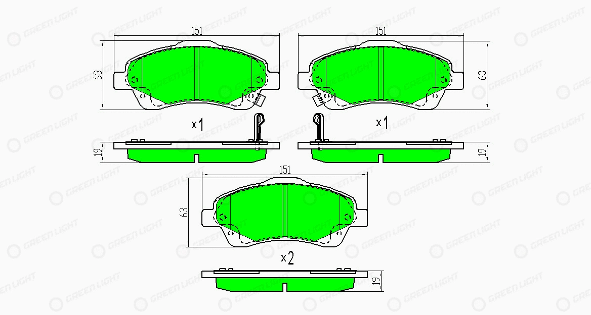 Kit de plaquettes de frein, frein à disque Automotive Adriado GLBP0108