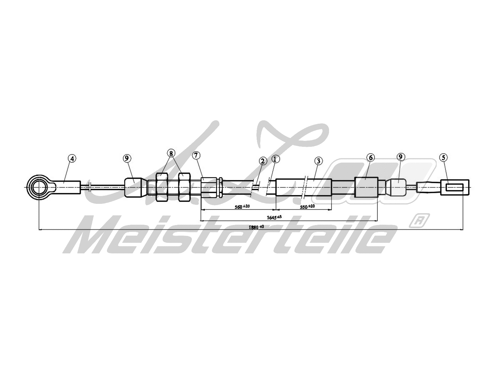 Tirette à câble, frein de stationnement A.Z. Meisterteile AZMT-44-031-1137
