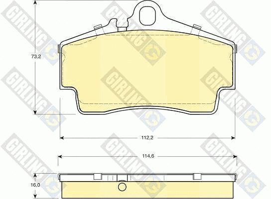 Kit de plaquettes de frein, frein à disque GIRLING 6113959