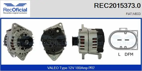 Alternateur RECOFICIAL REC2015373.0