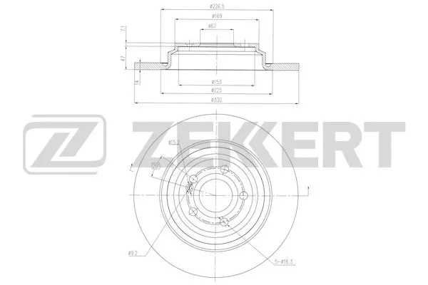 Disque de frein ZEKKERT BS-6445