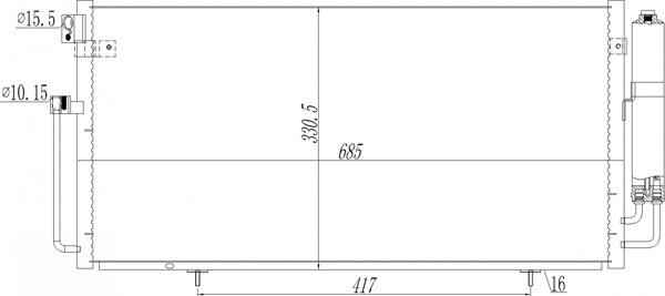 Condenseur, climatisation HART 611 256