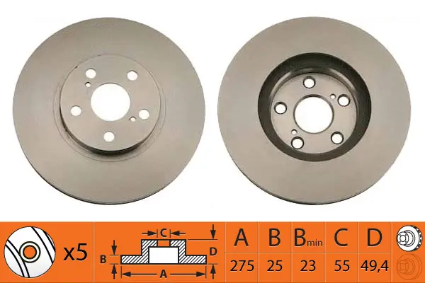 Disque de frein SB BR21126T