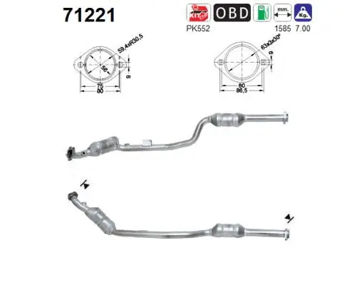 Catalyseur AS 71221