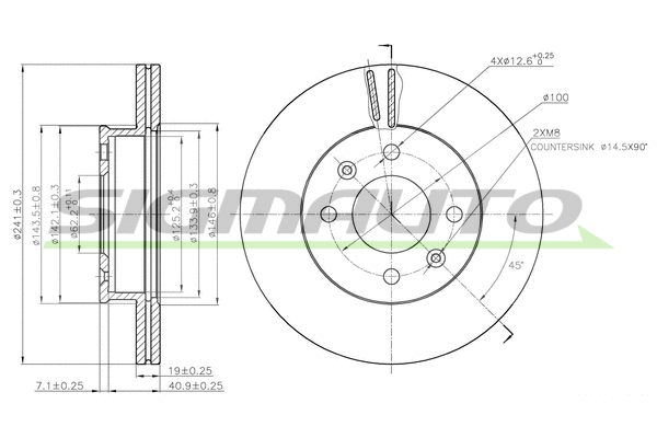 Disque de frein SIGMAUTO DBB529V