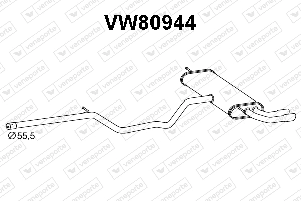 Silencieux arrière VENEPORTE VW80944