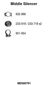 Silencieux central FA1 MD000791