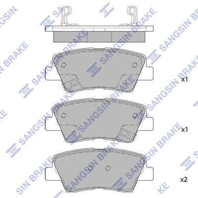 Kit de plaquettes de frein, frein à disque Hi-Q SP4458