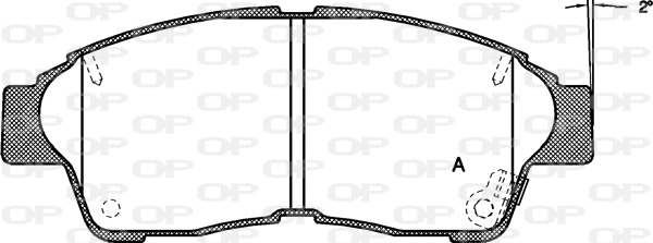 Kit de plaquettes de frein, frein à disque OPEN PARTS BPA0402.42