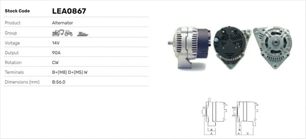 Alternateur LUSA LEA0867