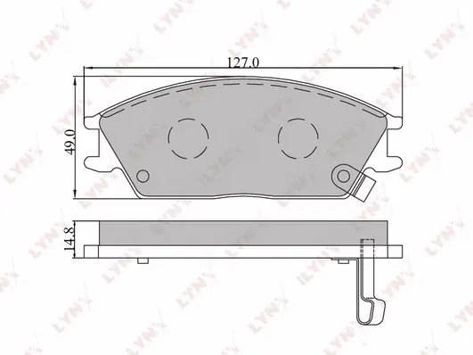 Kit de plaquettes de frein, frein à disque LYNXAUTO BD-3601