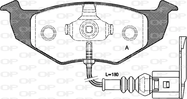 Kit de plaquettes de frein, frein à disque OPEN PARTS BPA0609.11