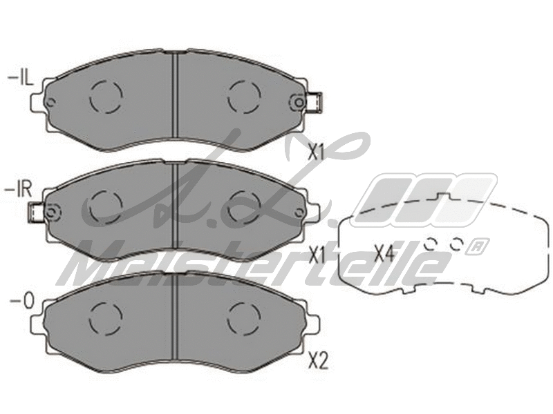 Kit de plaquettes de frein, frein à disque A.Z. Meisterteile AZMT-44-022-2291