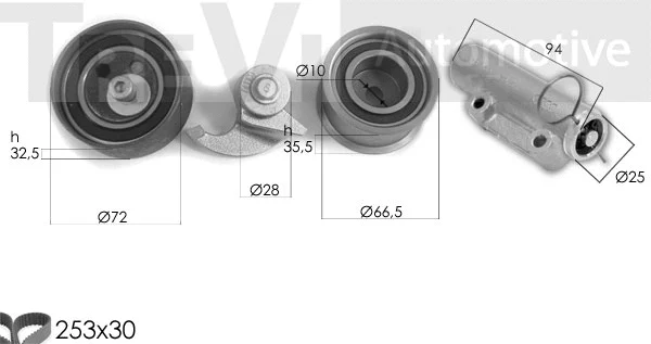 Kit de courroie crantée TREVI AUTOMOTIVE KD1463