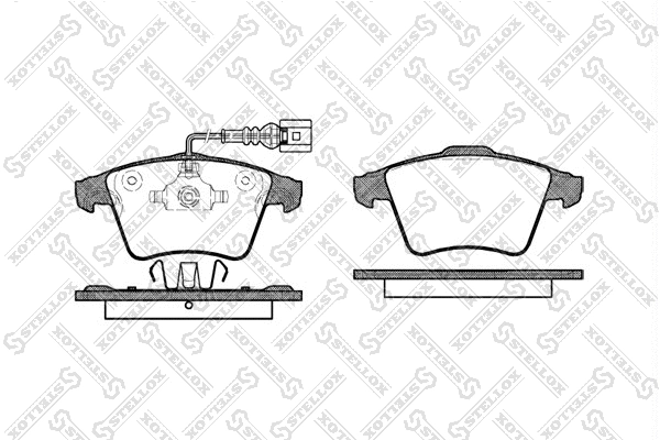 Kit de plaquettes de frein, frein à disque STELLOX 1056 022-SX