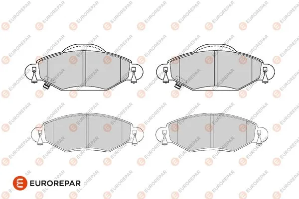 Kit de plaquettes de frein, frein à disque EUROREPAR 1686266180