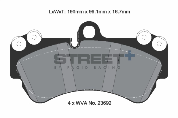 Kit de plaquettes de frein, frein à disque PAGID Racing T8037SP2001
