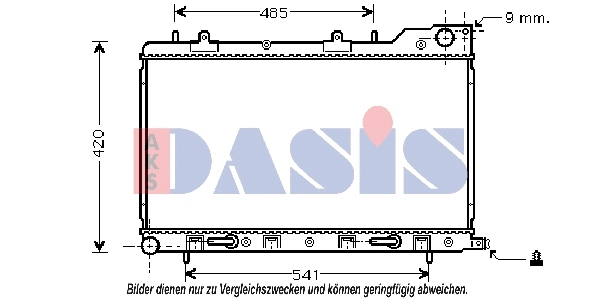 Radiateur, refroidissement du moteur AKS DASIS 350024N