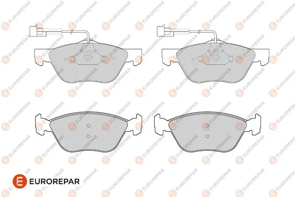Kit de plaquettes de frein, frein à disque EUROREPAR 1686274480