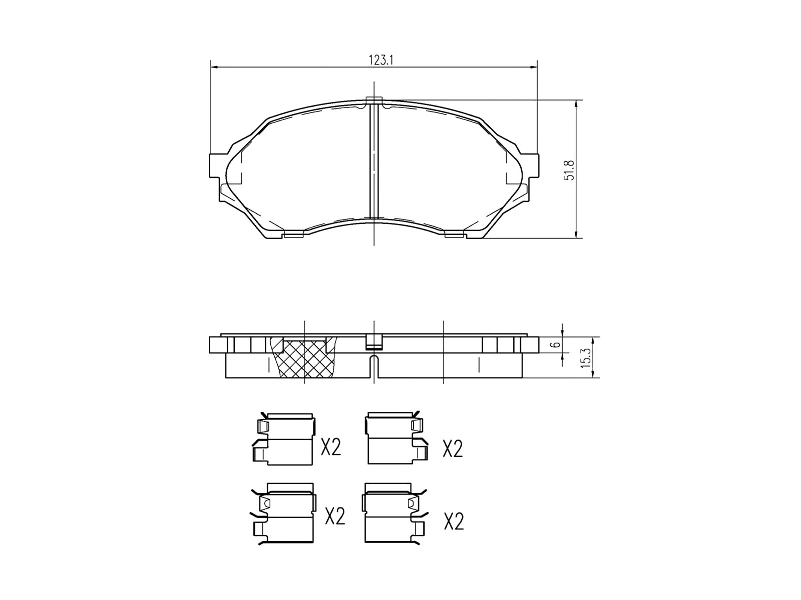 Kit de plaquettes de frein, frein à disque A.Z. Meisterteile AZMT-44-022-1107