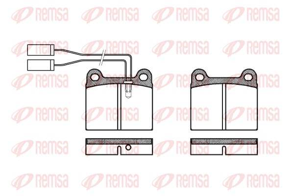 Kit de plaquettes de frein, frein à disque REMSA 0006.01