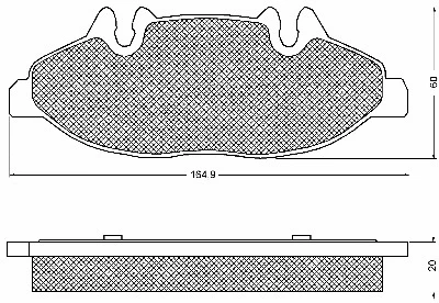 Kit de plaquettes de frein, frein à disque BSF 10717