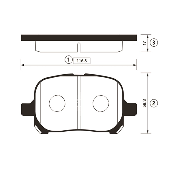 Kit de plaquettes de frein, frein à disque CTR GK1017