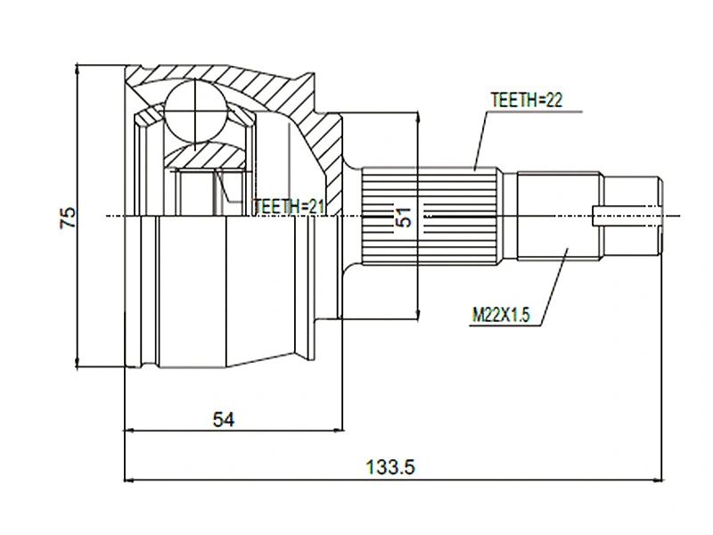 Jeu de joints, arbre de transmission A.Z. Meisterteile AZMT-43-030-1065