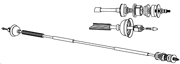 Tirette à câble, commande d'embrayage CEF PU01135