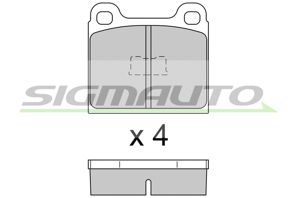 Kit de plaquettes de frein, frein à disque SIGMAUTO SPA091