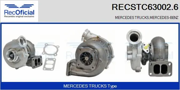 Turbocompresseur, suralimentation RECOFICIAL RECSTC63002.6
