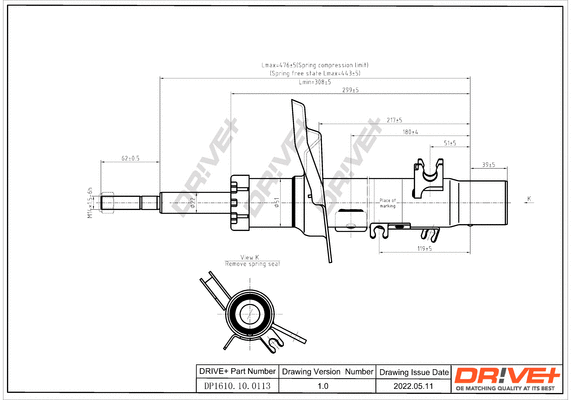 Amortisseur Dr!ve+ DP1610.10.0113