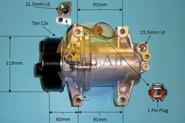 Compresseur, climatisation AUTO AIR GLOUCESTER 14-0248P