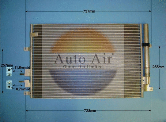 Condenseur, climatisation AUTO AIR GLOUCESTER 16-9639