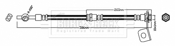 Flexible de frein BORG & BECK BBH7796