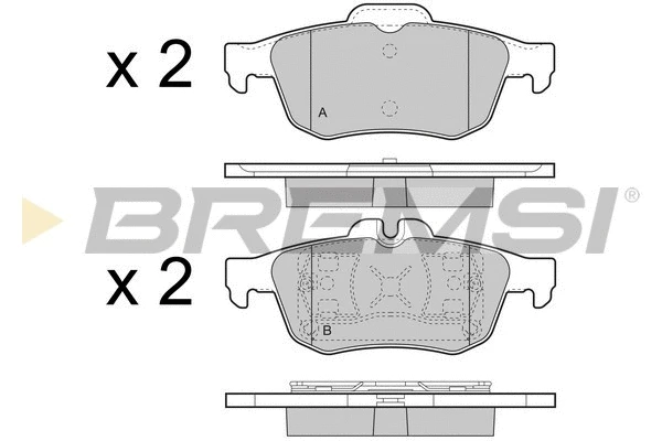 Kit de plaquettes de frein, frein à disque BREMSI BP3468