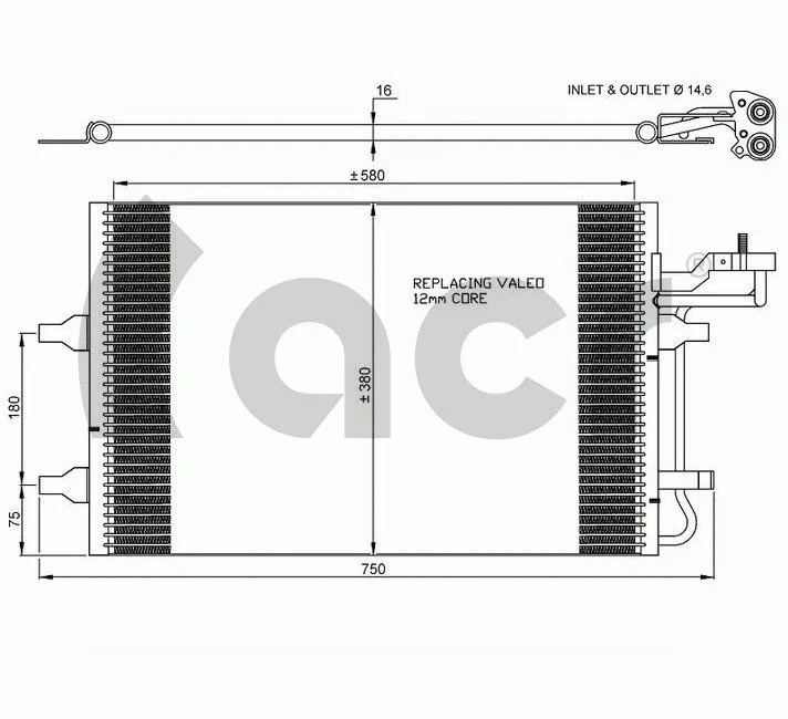 Condenseur, climatisation ACR 300655