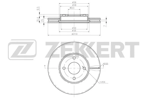Disque de frein ZEKKERT BS-6471