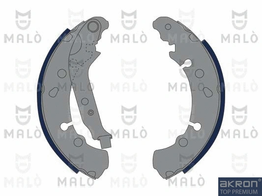 Jeu de mâchoires de frein AKRON-MALÒ 1390287
