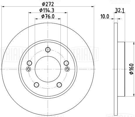 Disque de frein TRIALLI DF 084408