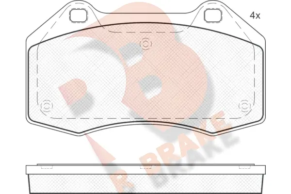 Kit de plaquettes de frein, frein à disque R BRAKE RB1679