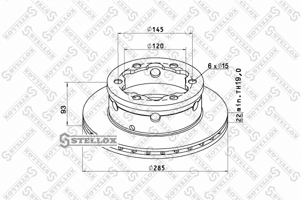 Disque de frein STELLOX 85-00721-SX