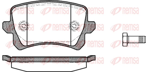 Kit de plaquettes de frein, frein à disque REMSA 1342.00