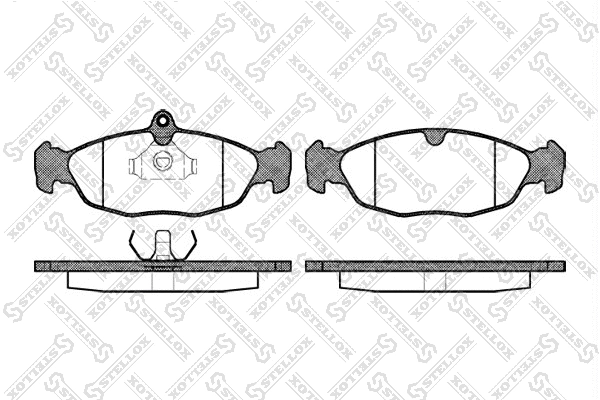 Kit de plaquettes de frein, frein à disque STELLOX 404 000-SX