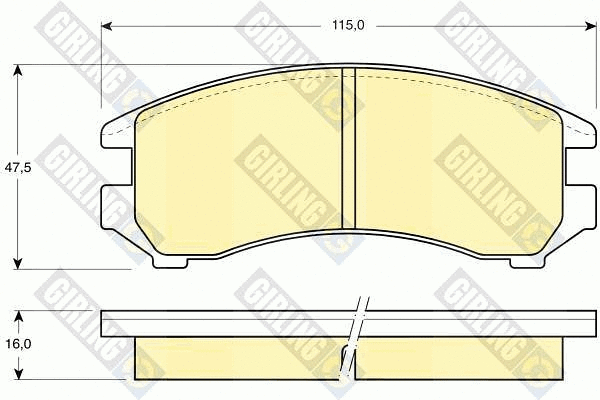 Kit de plaquettes de frein, frein à disque GIRLING 6107319